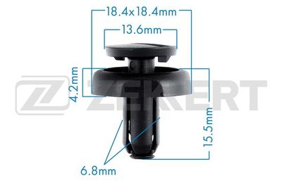 Клипса крепежная Zekkert BE1987