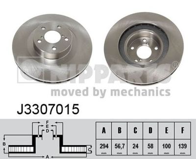 Диск тормозной передний NIPPARTS J3307015