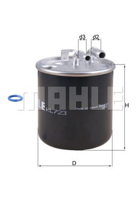 Фильтр топливный MAHLE KL723D