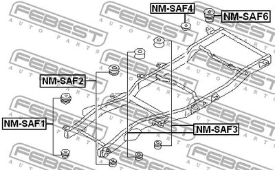 Подушка рамы FEBEST NMSAF2