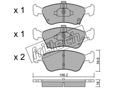 Комплект колодок для дискового тормоза TRUSTING 2960