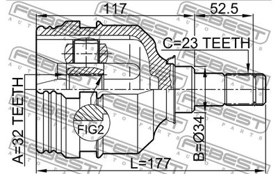 ШРУС внутренний FEBEST 0111190UKP