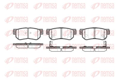 Колодки тормозные задние с датчиками износа REMSA 074602
