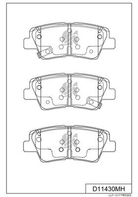 Колодки тормозные дисковые задние MK KASHIYAMA D11430MH