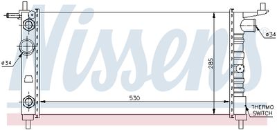 Радиатор охлаждения двигателя NISSENS 63284