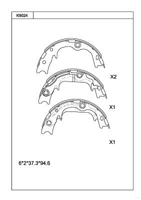 Колодки стояночного тормоза Hyundai/Kia 583052SA30
