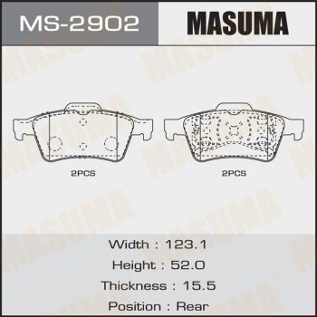 Колодки тормозные дисковые Masuma MS2902