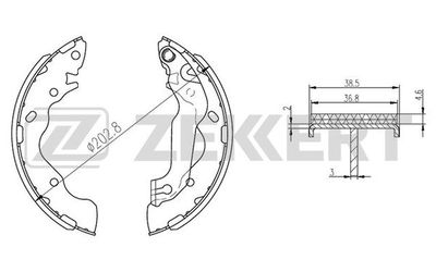 Колодки тормозные задние барабанные Zekkert BK4296