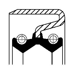Сальник ступицы переднего колеса CORTECO 49372944