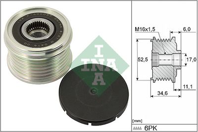 Шкив обгонный генератора INA 535031510