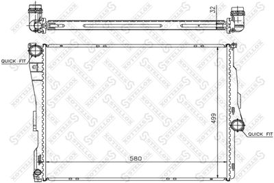 Радиатор системы охлаждения STELLOX 1025587SX