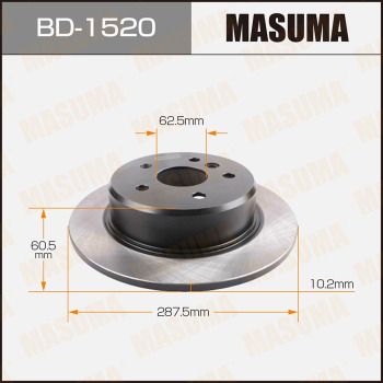 Диск тормозной задний Masuma BD1520