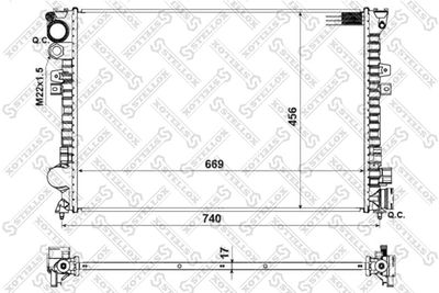 Радиатор системы охлаждения STELLOX 1025028SX