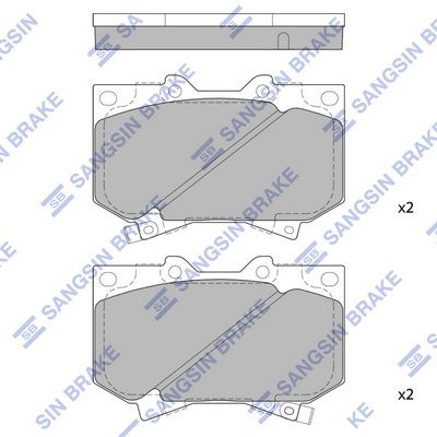 Колодки тормозные передние SANGSIN SP1422