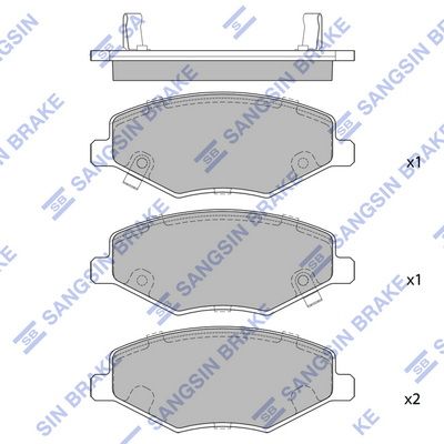 Колодки тормозные дисковые SANGSIN SP2092