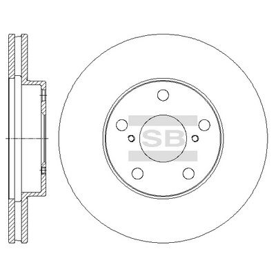 Диск тормозной передний вентилируемый SANGSIN SD4050