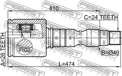 ШРУС внутренний правый FEBEST 0111ACV40RH