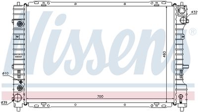 Радиатор системы охлаждения NISSENS 62003