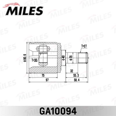 ШРУС внутренний Miles GA10094