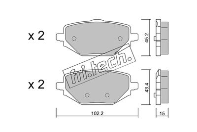 Комплект колодок для дискового тормоза TRUSTING 13240