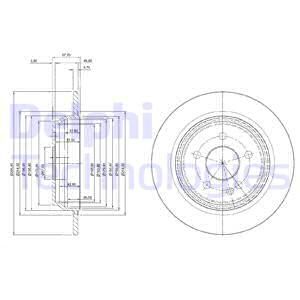 Диск тормозной задний DELPHI BG3969