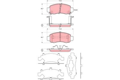 Комплект колодок для дискового тормоза TRW GDB3376