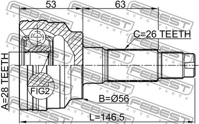 ШРУС наружный FEBEST 0510323BJ