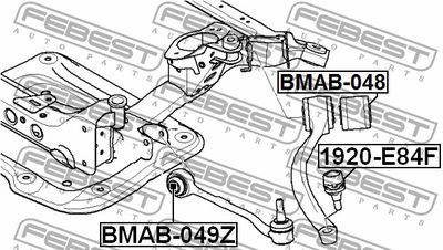 Сайлентблок рычага подвески FEBEST BMAB048