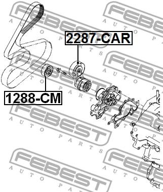 Ролик натяжителя FEBEST 2287CAR