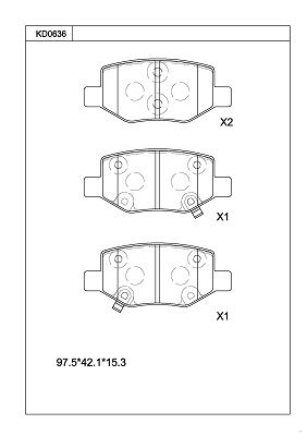 Колодки тормозные задние GEELY 4050043100