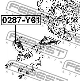 Ролик натяжной комплект FEBEST 0287Y61