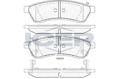 Колодки тормозные дисковые ICER 181930