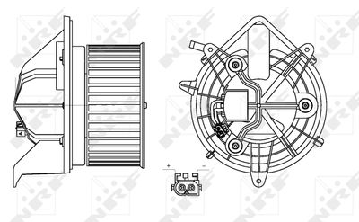 Вентилятор отопителя NRF 34157