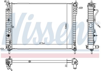 Радиатор системы охлаждения NISSENS 61688