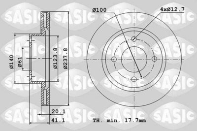 Диск тормозной SASIC 4004255J