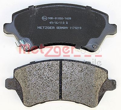 Колодки дискового тормоза с накладками в сборе Metzger 1170219
