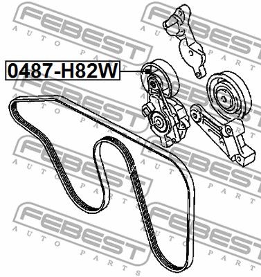 Ролик натяжителя FEBEST 0487H82W