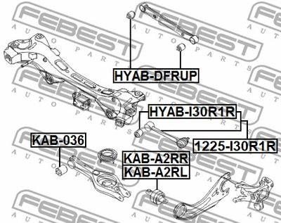 Тяга задняя поперечная с шаровой FEBEST 1225I30R1R
