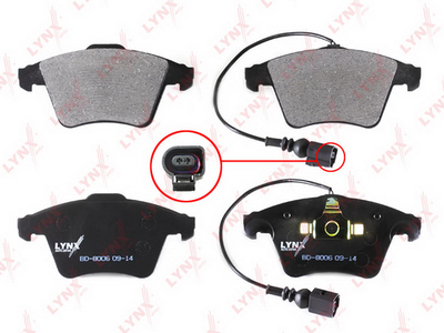 Колодки тормозные передние LYNXauto BD8006