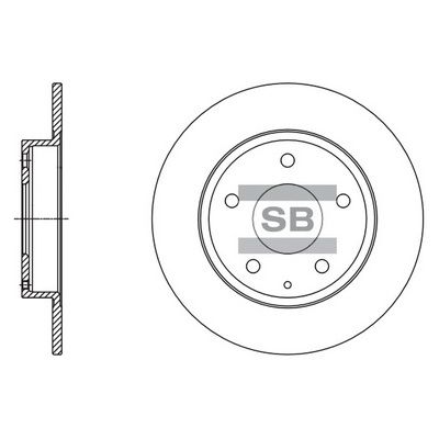 Диск тормозной передний SANGSIN SD4422