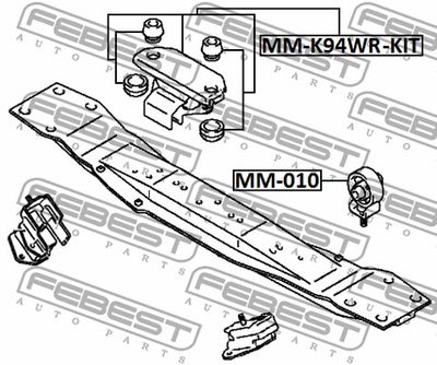 Опора КПП FEBEST MMK94WRKIT