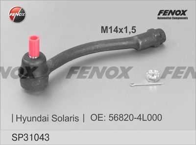 Наконечник рулевой тяги левый FENOX SP31043