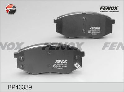 Колодки тормозные передние FENOX BP43339