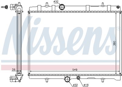 Радиатор системы охлаждения NISSENS 63689A