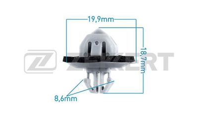 Клипса крепежная Zekkert BE2567