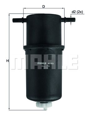 Фильтр топливный MAHLE KL873
