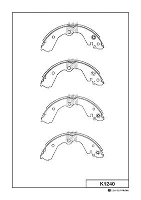 Колодки тормозные задние барабанные MK KASHIYAMA K1240