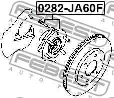 Ступица передняя FEBEST 0282JA60F
