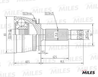 ШРУС наружный Miles GA20552