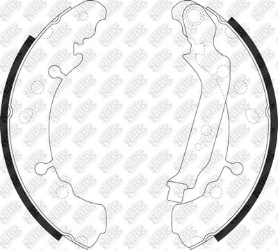Колодки тормозные барабанные NIBK FN0622